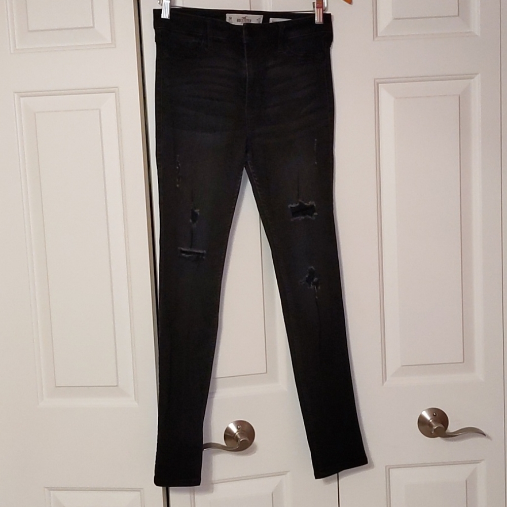 Hollister ripped black jeans